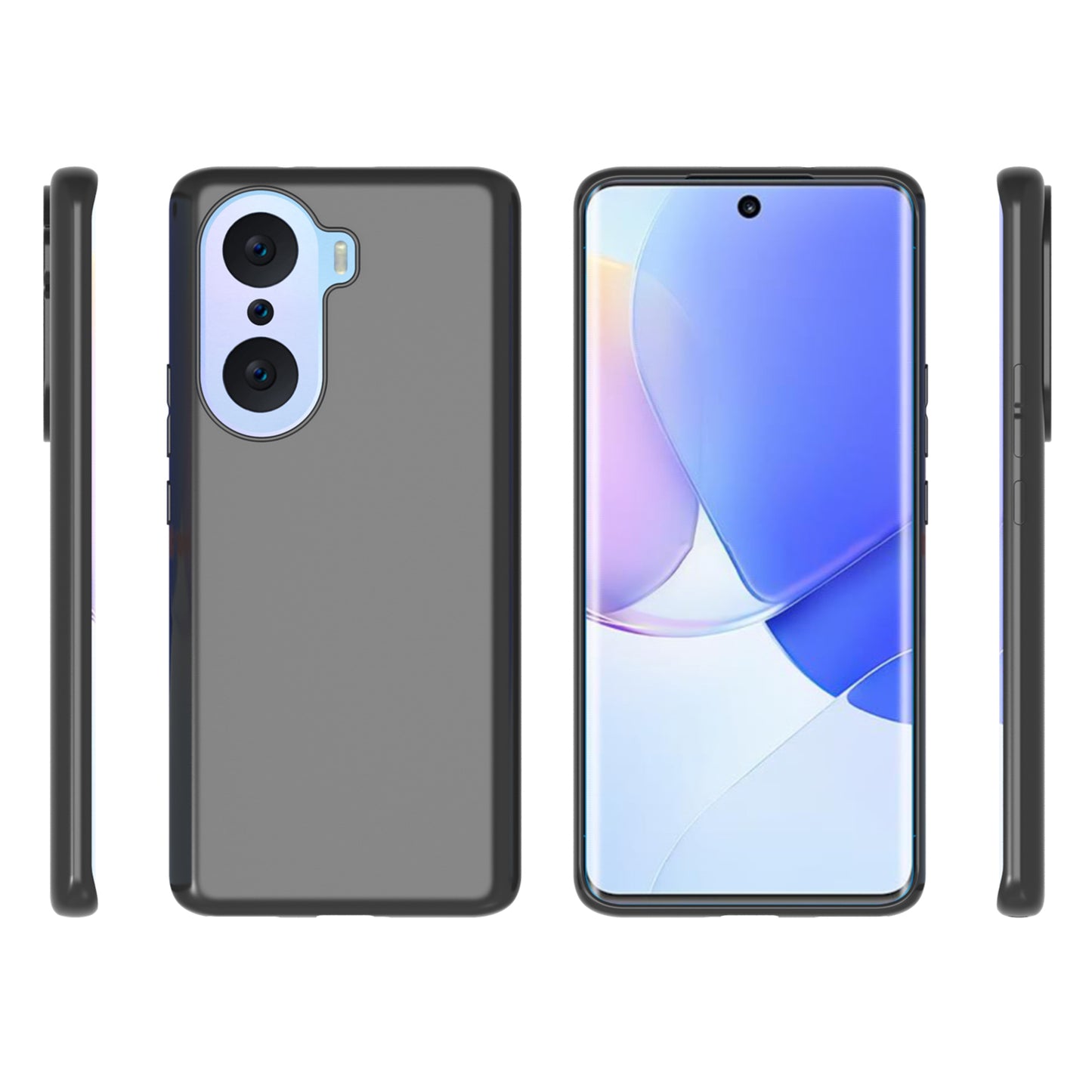 10Pcs/Pack Double-sided Matte Finish Slim Light Phone Case TPU Protective Cover for Honor 60 Pro