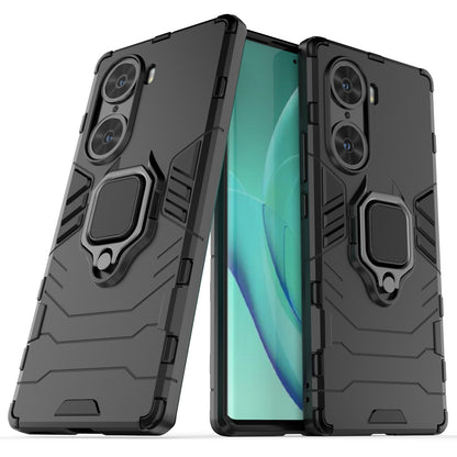 Mobile Phone Bag Cover Shockproof Lightweight Anti-scratch TPU Hard PC Protective Phone Case with Ring Holder Kickstand for Honor 60