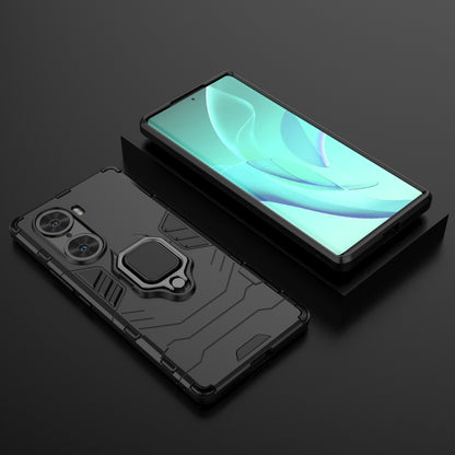 Mobile Phone Bag Cover Shockproof Lightweight Anti-scratch TPU Hard PC Protective Phone Case with Ring Holder Kickstand for Honor 60