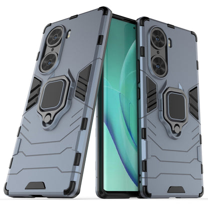 Mobile Phone Bag Cover Shockproof Lightweight Anti-scratch TPU Hard PC Protective Phone Case with Ring Holder Kickstand for Honor 60