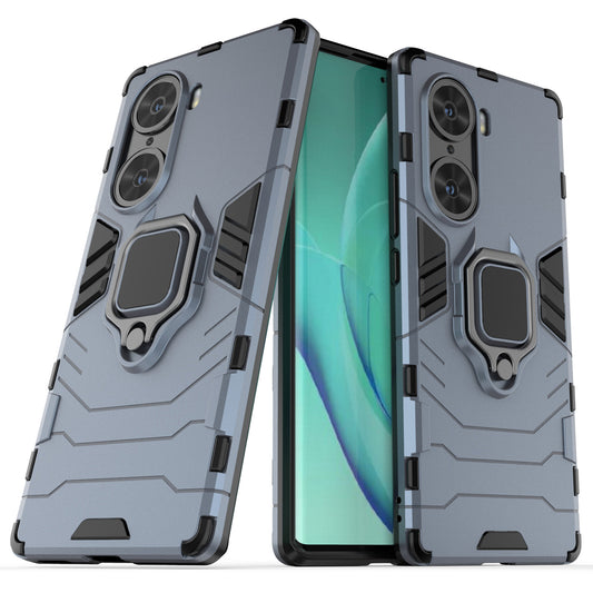 Mobile Phone Bag Cover Shockproof Lightweight Anti-scratch TPU Hard PC Protective Phone Case with Ring Holder Kickstand for Honor 60