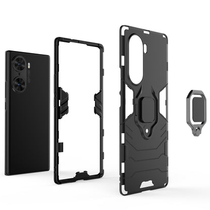 Mobile Phone Bag Cover Shockproof Lightweight Anti-scratch TPU Hard PC Protective Phone Case with Ring Holder Kickstand for Honor 60