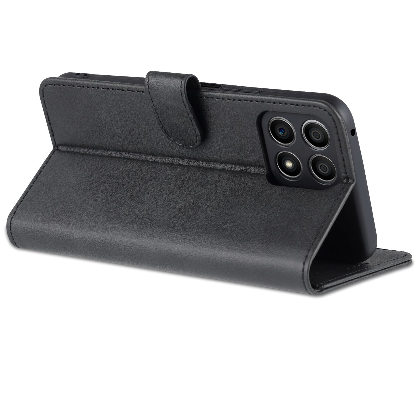 AZNS PU Leather Wallet Stand Anti-fall Shockproof Protective Phone Case Cover for Honor X30i