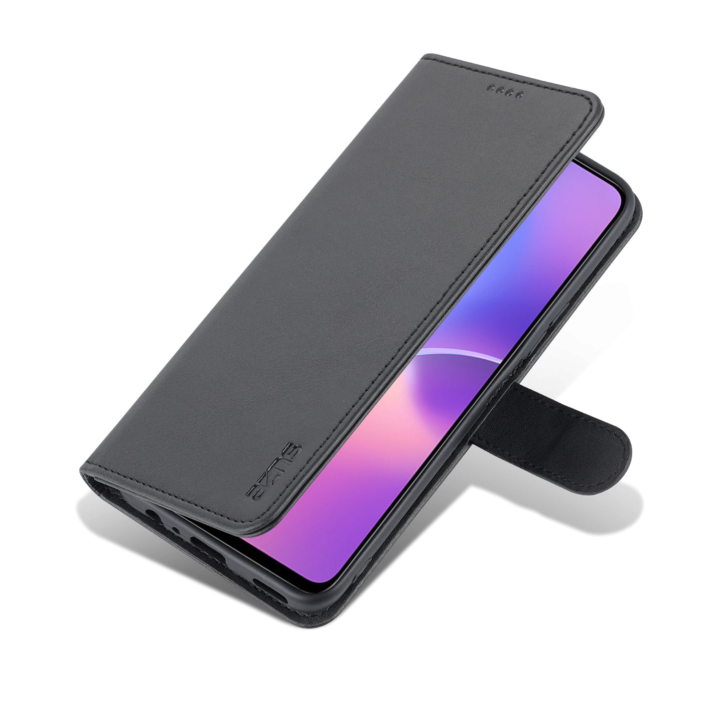 AZNS PU Leather Wallet Stand Anti-fall Shockproof Protective Phone Case Cover for Honor X30i