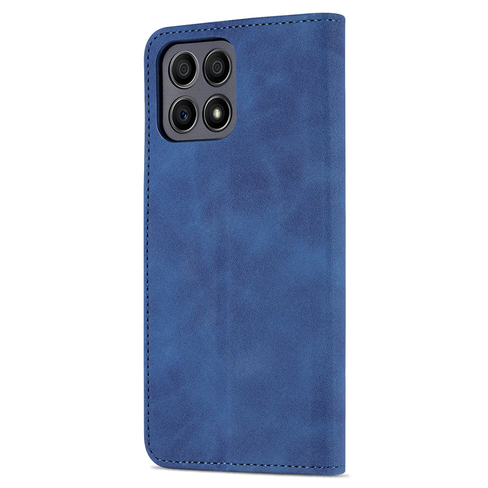 AZNS PU Leather Wallet Stand Anti-fall Shockproof Protective Phone Case Cover for Honor X30i