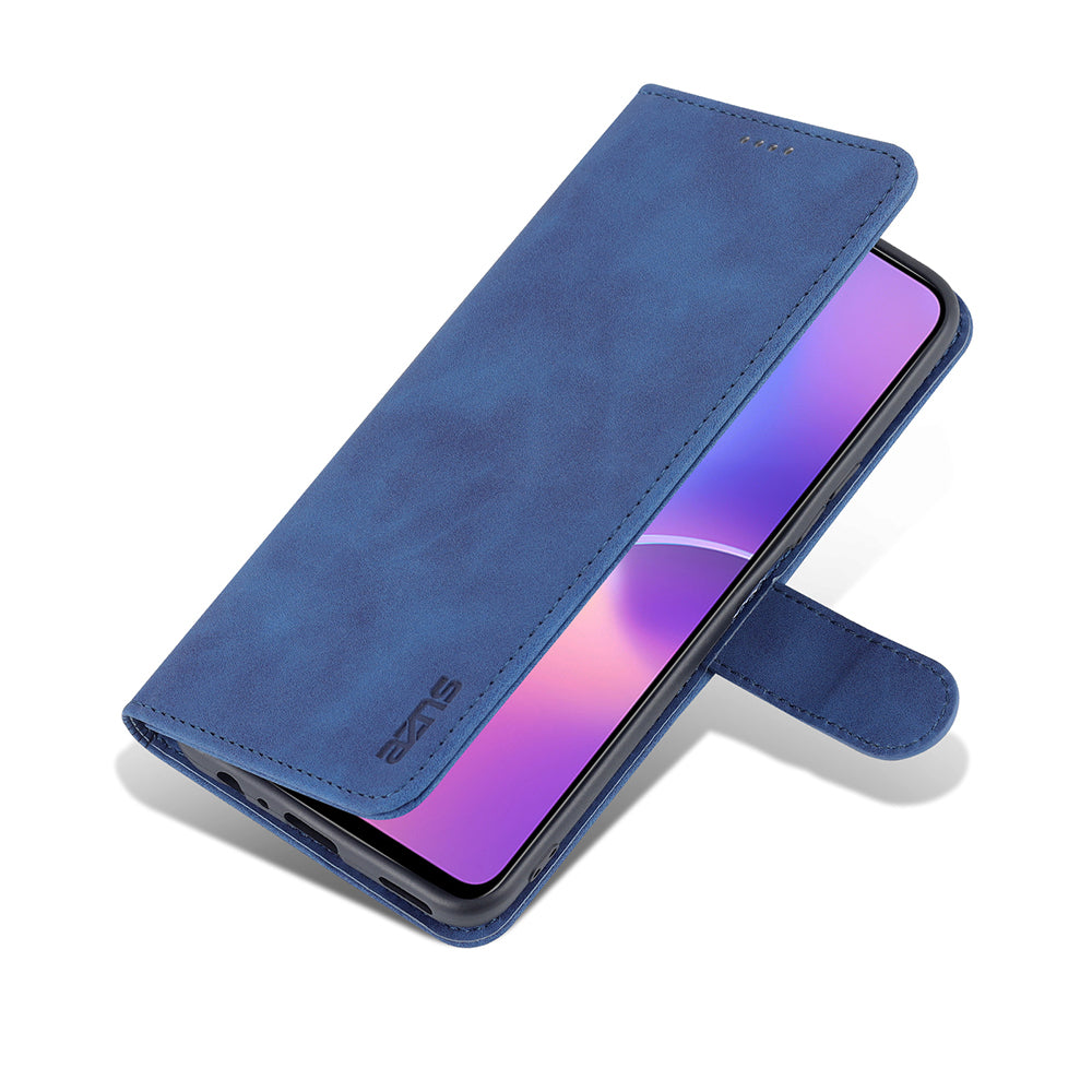 AZNS PU Leather Wallet Stand Anti-fall Shockproof Protective Phone Case Cover for Honor X30i
