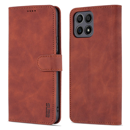 AZNS PU Leather Wallet Stand Anti-fall Shockproof Protective Phone Case Cover for Honor X30i
