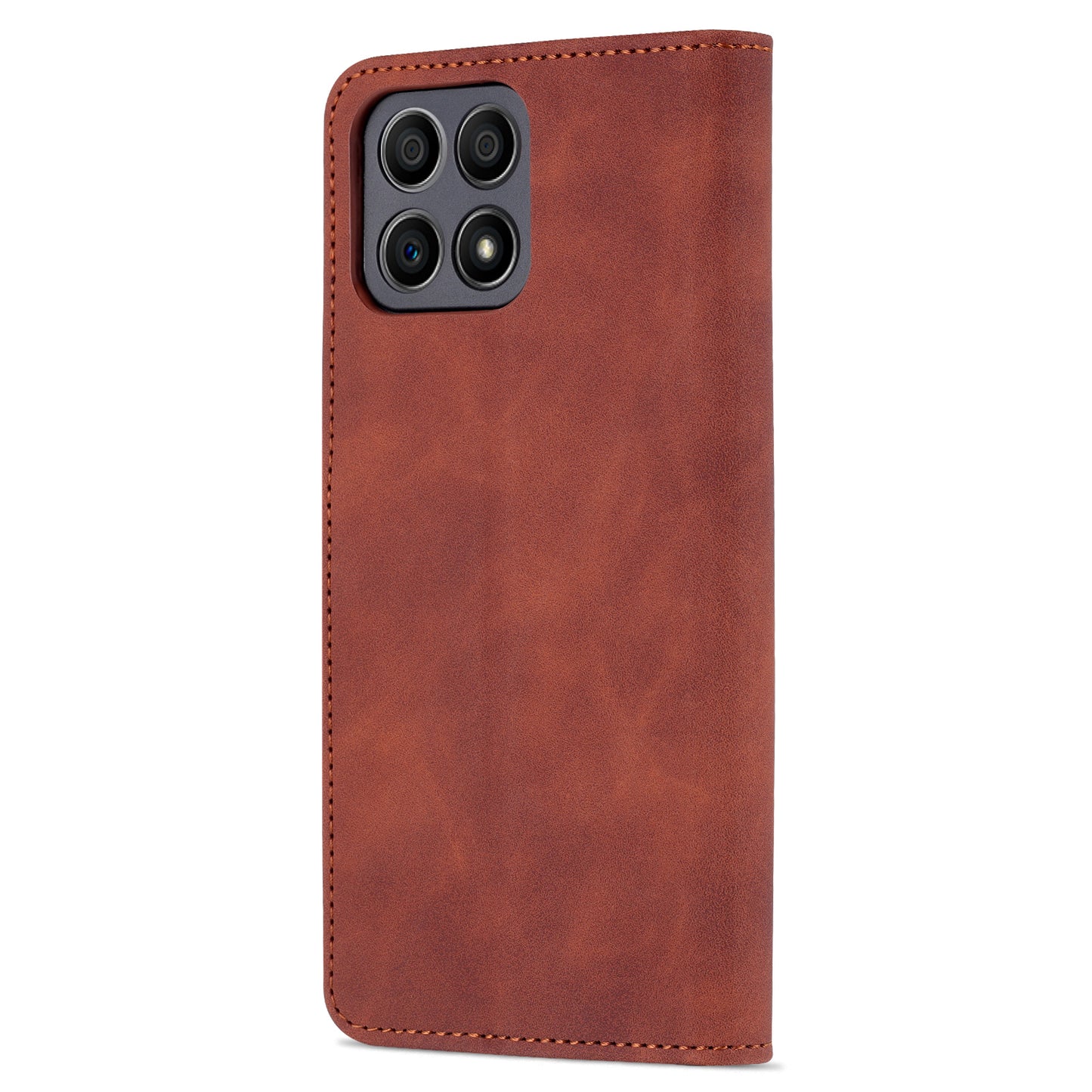 AZNS PU Leather Wallet Stand Anti-fall Shockproof Protective Phone Case Cover for Honor X30i