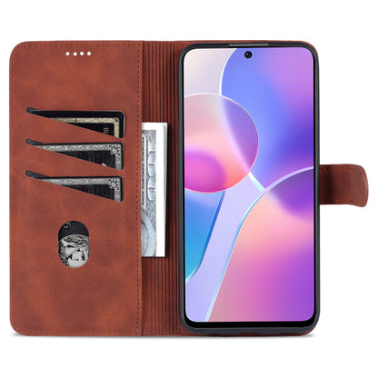 AZNS PU Leather Wallet Stand Anti-fall Shockproof Protective Phone Case Cover for Honor X30i