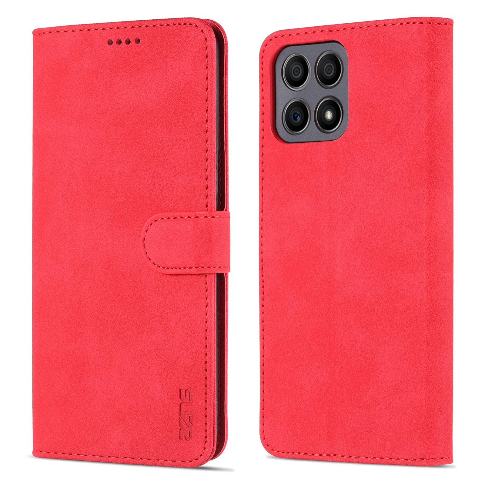 AZNS PU Leather Wallet Stand Anti-fall Shockproof Protective Phone Case Cover for Honor X30i