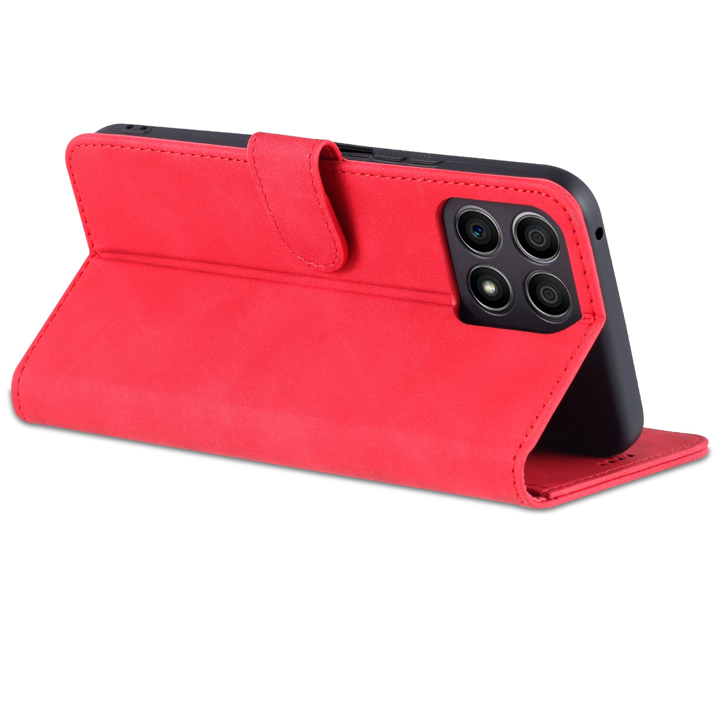 AZNS PU Leather Wallet Stand Anti-fall Shockproof Protective Phone Case Cover for Honor X30i