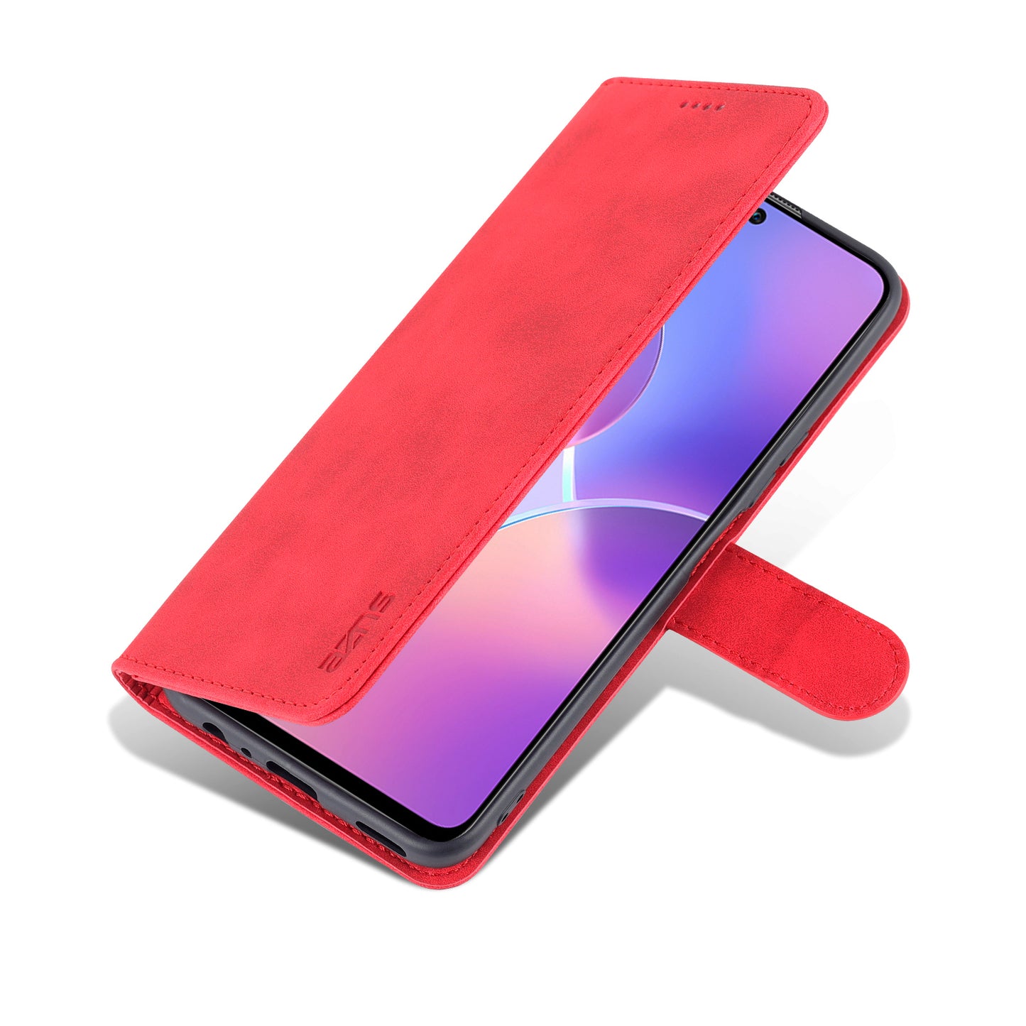 AZNS PU Leather Wallet Stand Anti-fall Shockproof Protective Phone Case Cover for Honor X30i