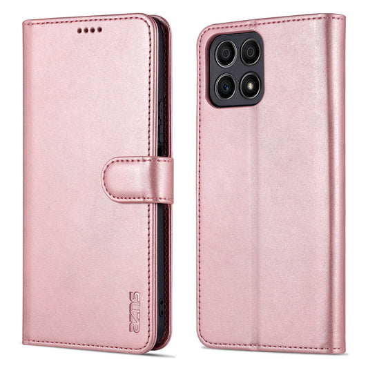 AZNS PU Leather Wallet Stand Anti-fall Shockproof Protective Phone Case Cover for Honor X30i