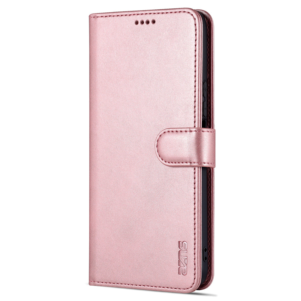 AZNS PU Leather Wallet Stand Anti-fall Shockproof Protective Phone Case Cover for Honor X30i