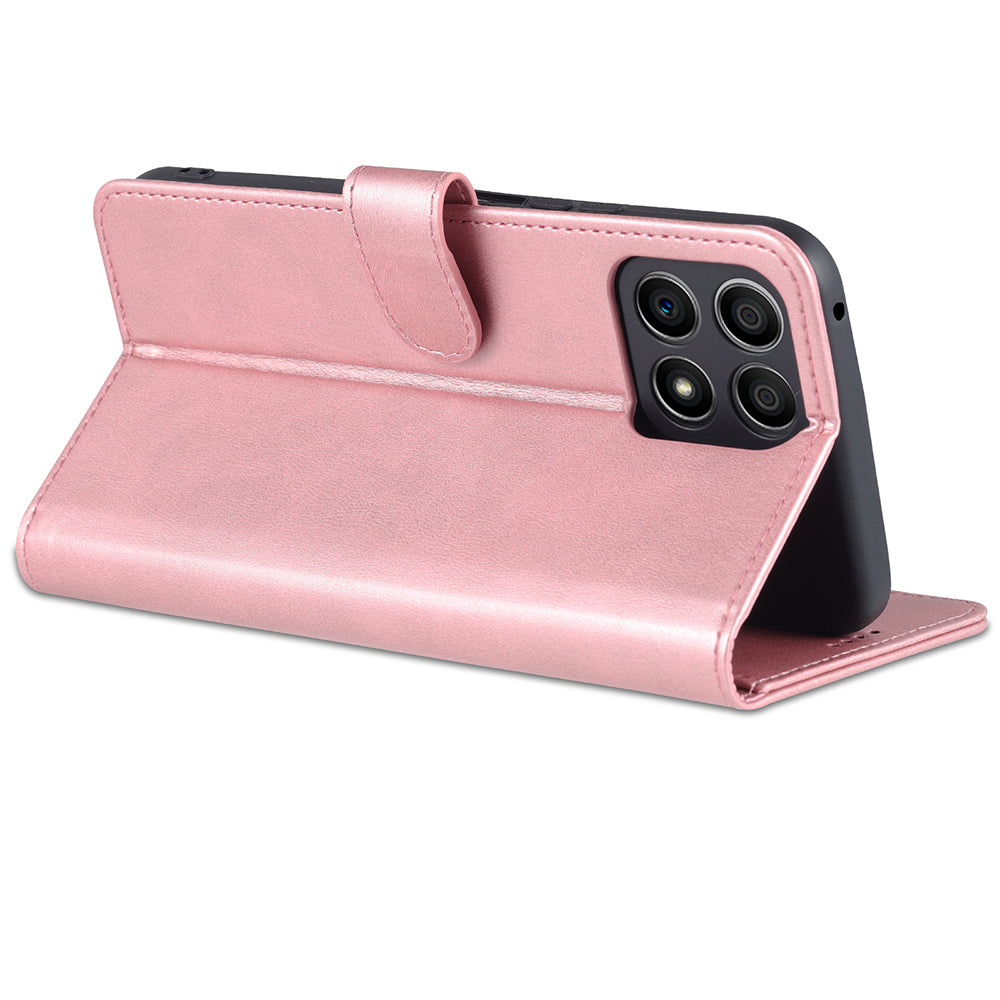 AZNS PU Leather Wallet Stand Anti-fall Shockproof Protective Phone Case Cover for Honor X30i
