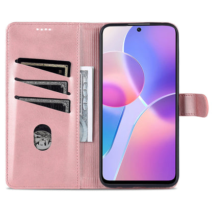 AZNS PU Leather Wallet Stand Anti-fall Shockproof Protective Phone Case Cover for Honor X30i