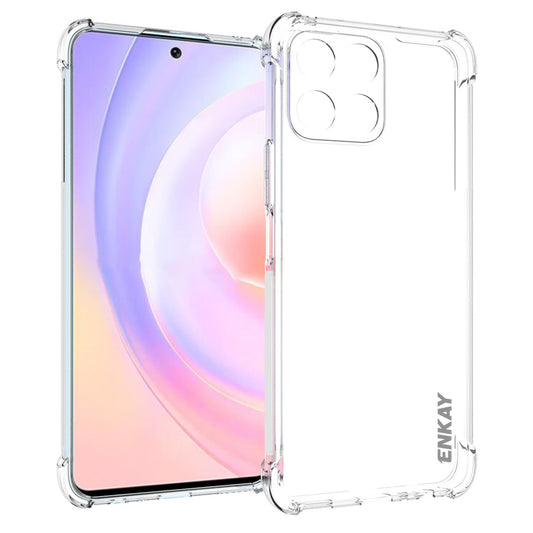 ENKAY HAT PRINCE Anti-slip Strip Edge Soft TPU Phone Case Shockproof Corners Protective Cover for Honor X30i