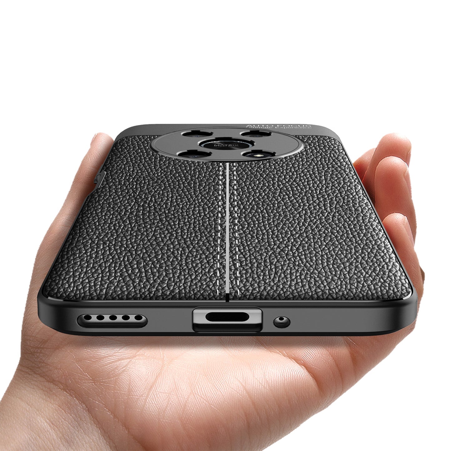 Slim Business Litchi Texture Flexible TPU Scratch-Resistant Drop Protection Cover for Honor X30/X9 5G/Magic 4 Lite 5G