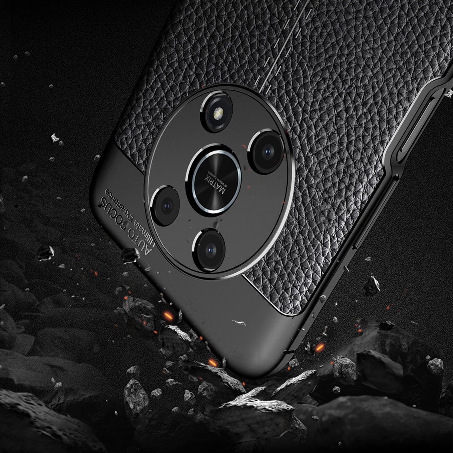 Slim Business Litchi Texture Flexible TPU Scratch-Resistant Drop Protection Cover for Honor X30/X9 5G/Magic 4 Lite 5G