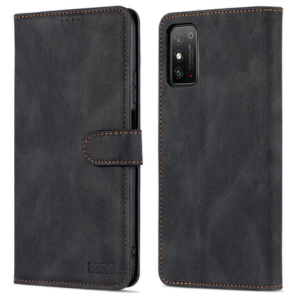 AZNS All-round Protection PU Leather Wallet Stand Shockproof Phone Case Cover for Honor X30 Max