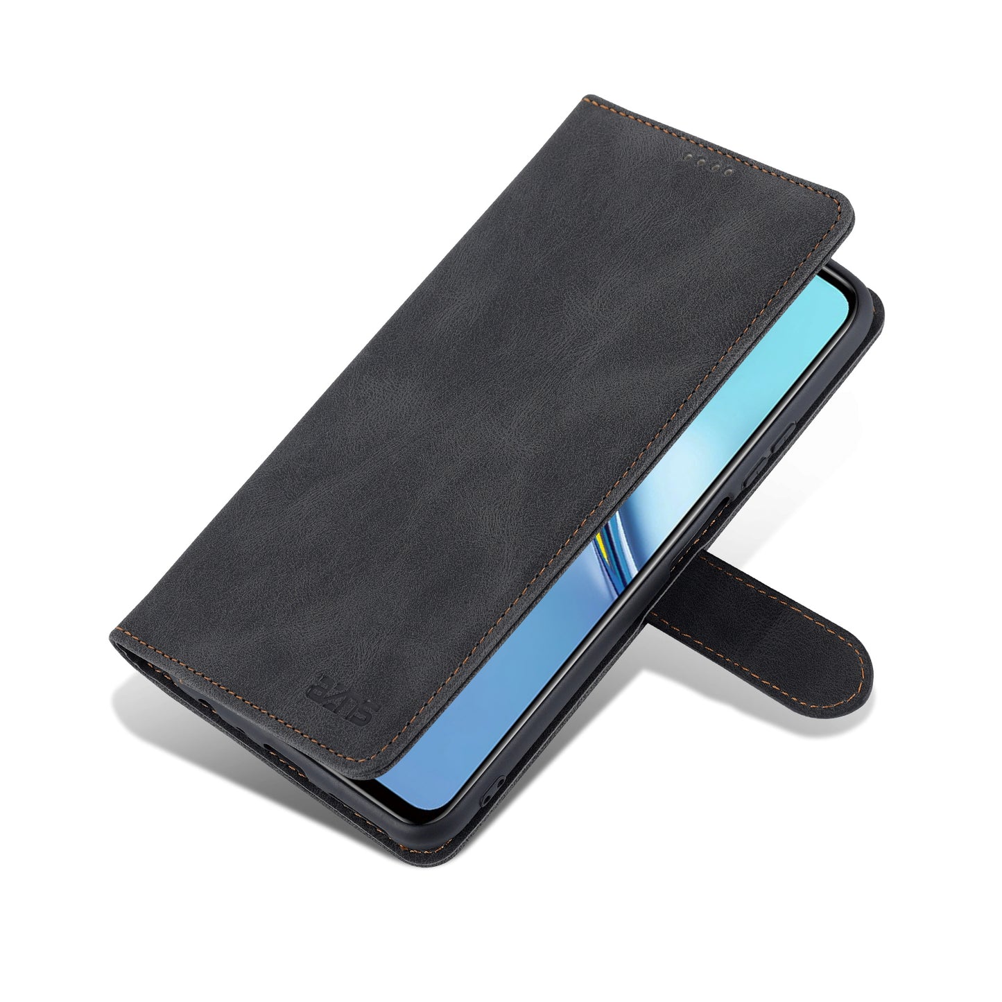 AZNS All-round Protection PU Leather Wallet Stand Shockproof Phone Case Cover for Honor X30 Max