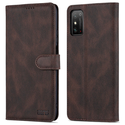 AZNS All-round Protection PU Leather Wallet Stand Shockproof Phone Case Cover for Honor X30 Max