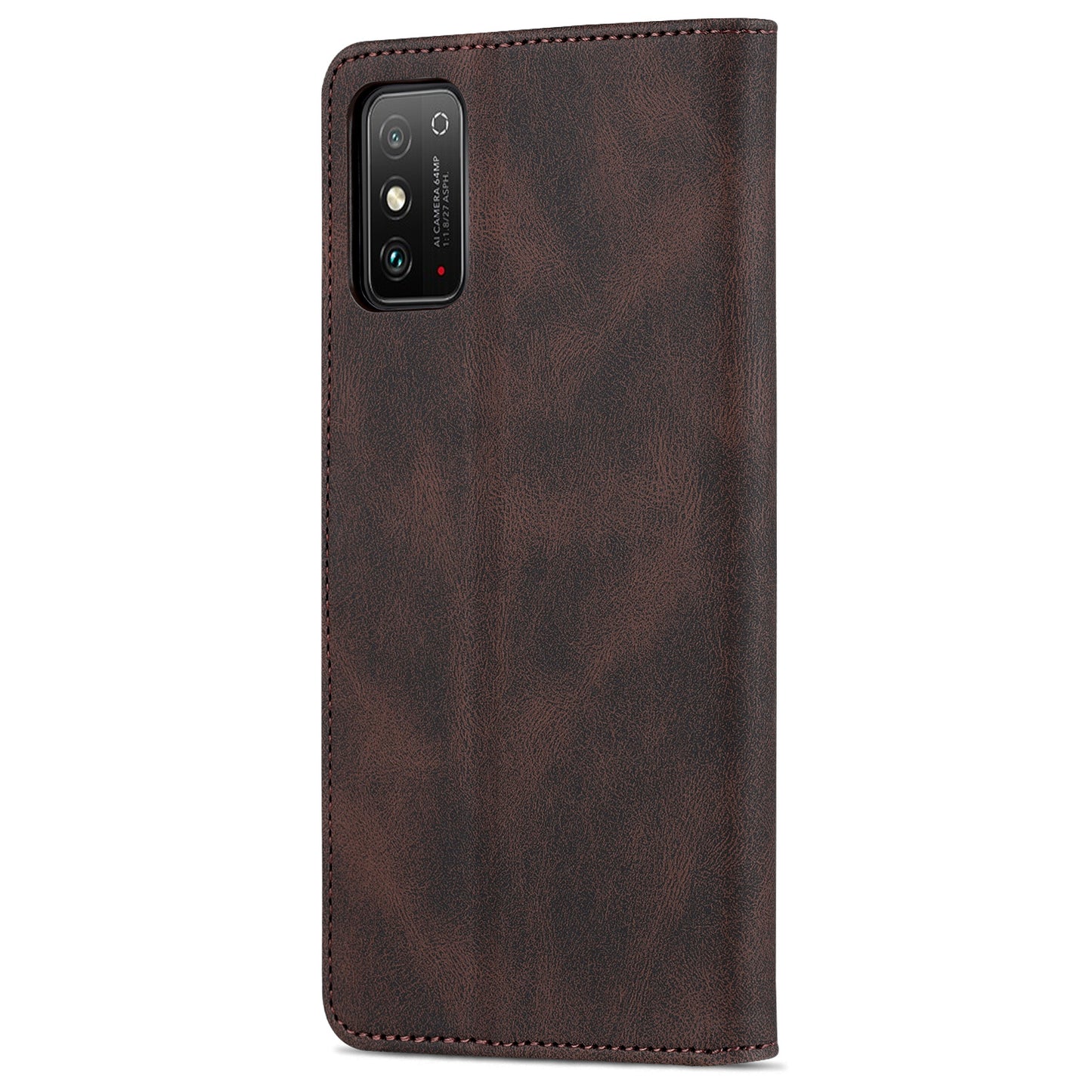 AZNS All-round Protection PU Leather Wallet Stand Shockproof Phone Case Cover for Honor X30 Max