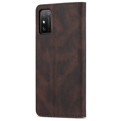 AZNS All-round Protection PU Leather Wallet Stand Shockproof Phone Case Cover for Honor X30 Max