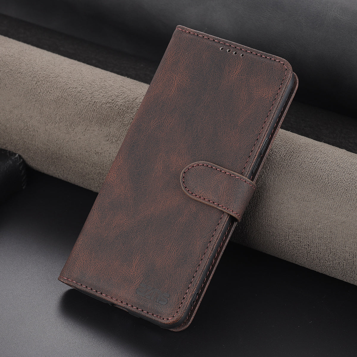 AZNS All-round Protection PU Leather Wallet Stand Shockproof Phone Case Cover for Honor X30 Max