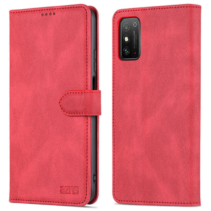 AZNS All-round Protection PU Leather Wallet Stand Shockproof Phone Case Cover for Honor X30 Max
