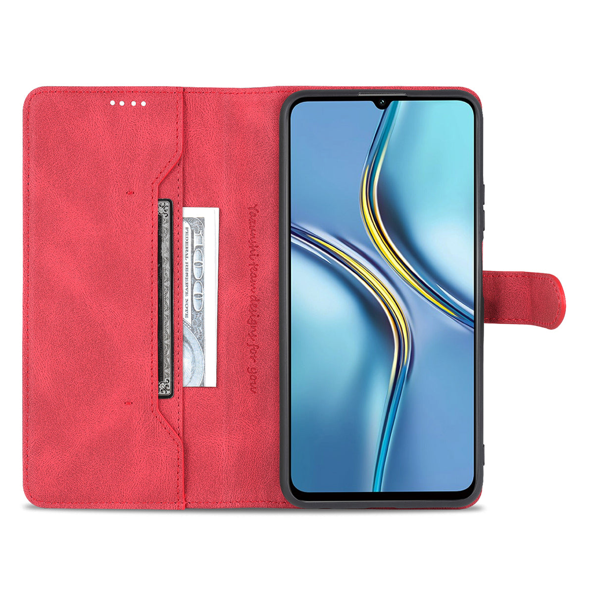 AZNS All-round Protection PU Leather Wallet Stand Shockproof Phone Case Cover for Honor X30 Max
