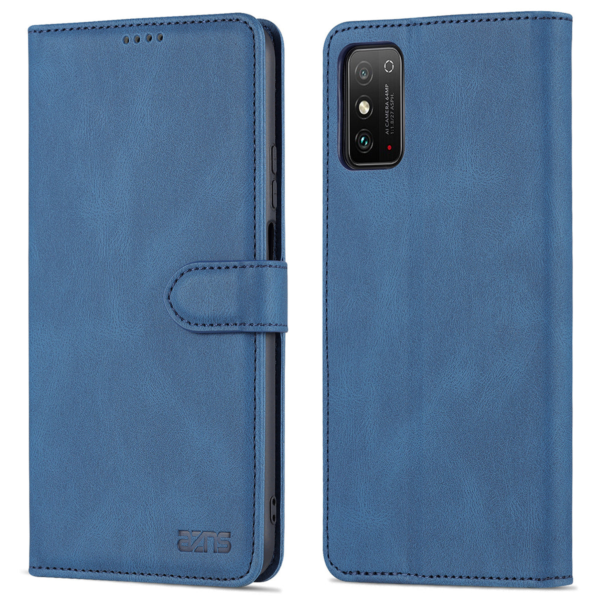 AZNS All-round Protection PU Leather Wallet Stand Shockproof Phone Case Cover for Honor X30 Max