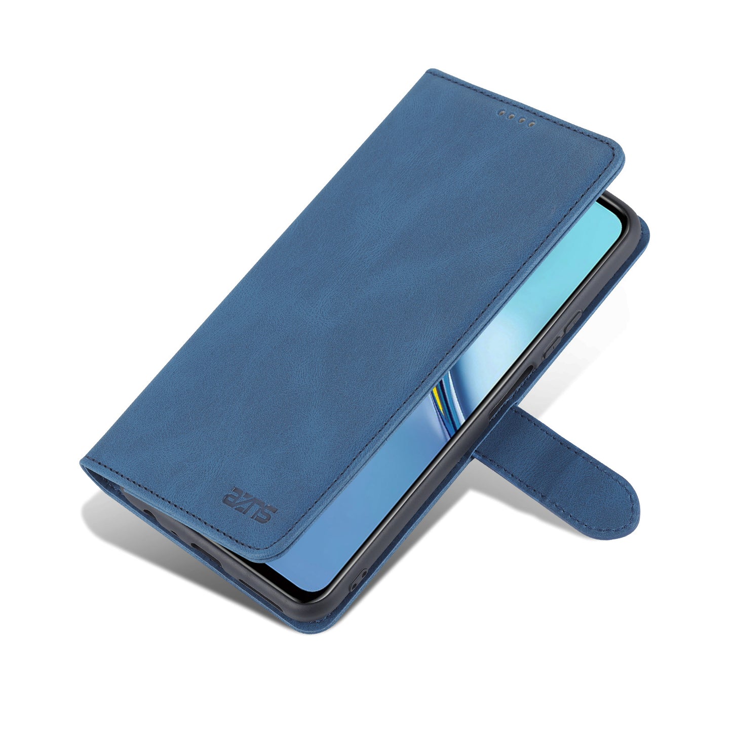 AZNS All-round Protection PU Leather Wallet Stand Shockproof Phone Case Cover for Honor X30 Max