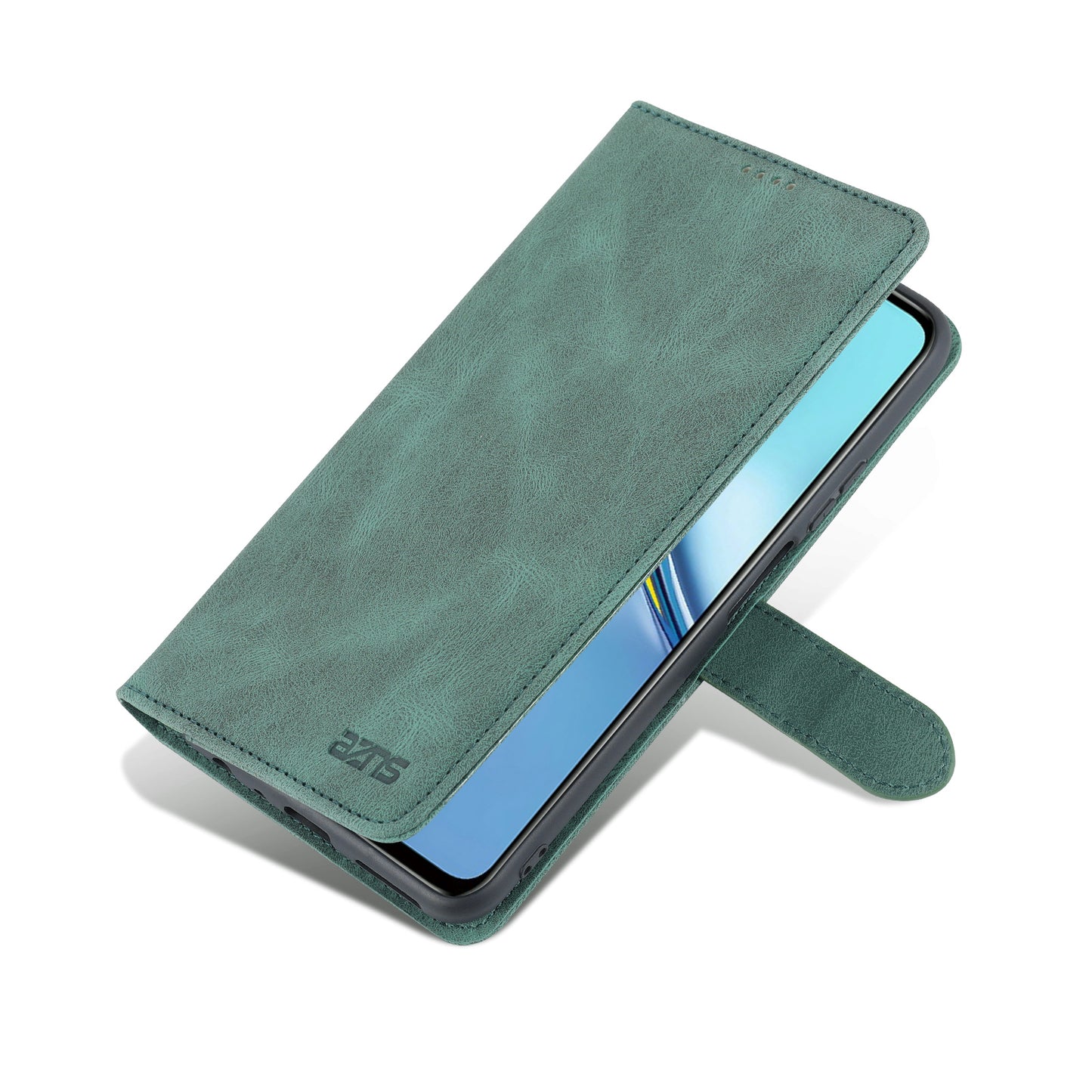 AZNS All-round Protection PU Leather Wallet Stand Shockproof Phone Case Cover for Honor X30 Max