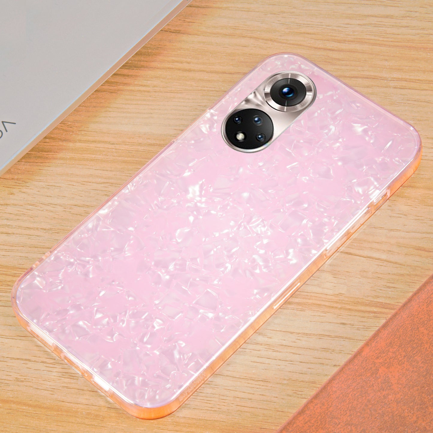 IPAKY Dual Layer Acrylic Backing + Soft TPU IMD Shockproof Protective Back Cover for Honor 50 Pro