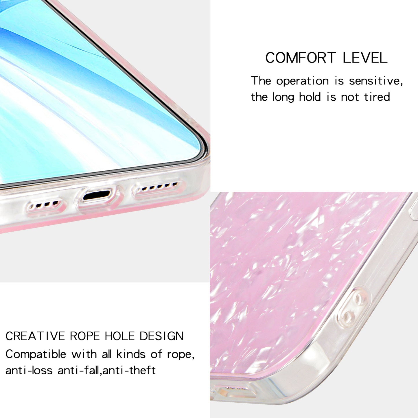 IPAKY Dual Layer Acrylic Backing + Soft TPU IMD Shockproof Protective Back Cover for Honor 50 Pro