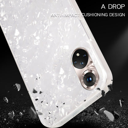 IPAKY Dual Layer Acrylic Backing + Soft TPU IMD Shockproof Protective Back Cover for Honor 50 Pro