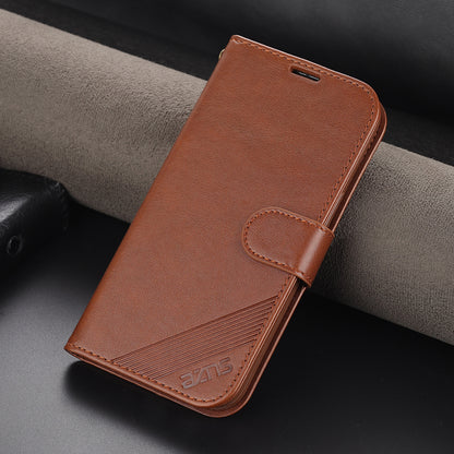AZNS Anti-scratch Anti-fingerprint Textured TPU + PU Leather Stand Wallet Case Magnetic Phone Cover for Honor 60 Pro