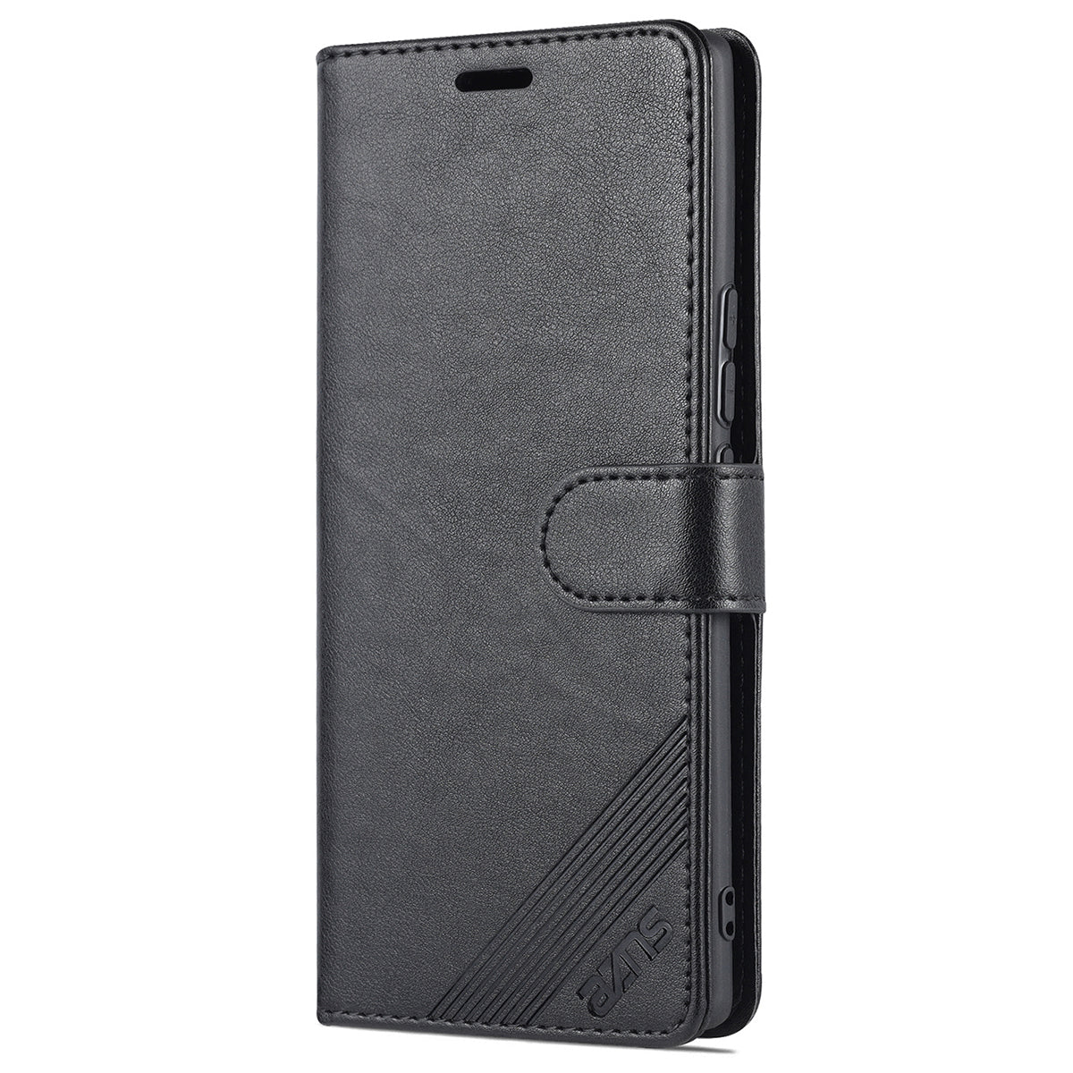 AZNS Stylish Textured PU Leather Stand Wallet Case Magnetic Clasp Shock-absorption Cover for Honor 60