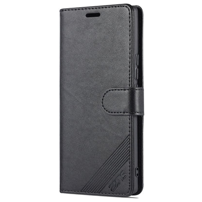 AZNS Stylish Textured PU Leather Stand Wallet Case Magnetic Clasp Shock-absorption Cover for Honor 60