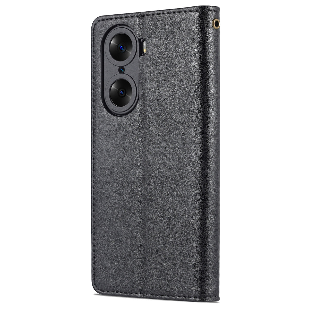 AZNS Stylish Textured PU Leather Stand Wallet Case Magnetic Clasp Shock-absorption Cover for Honor 60