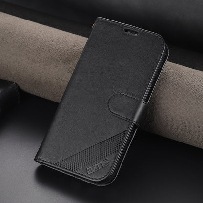 AZNS Stylish Textured PU Leather Stand Wallet Case Magnetic Clasp Shock-absorption Cover for Honor 60