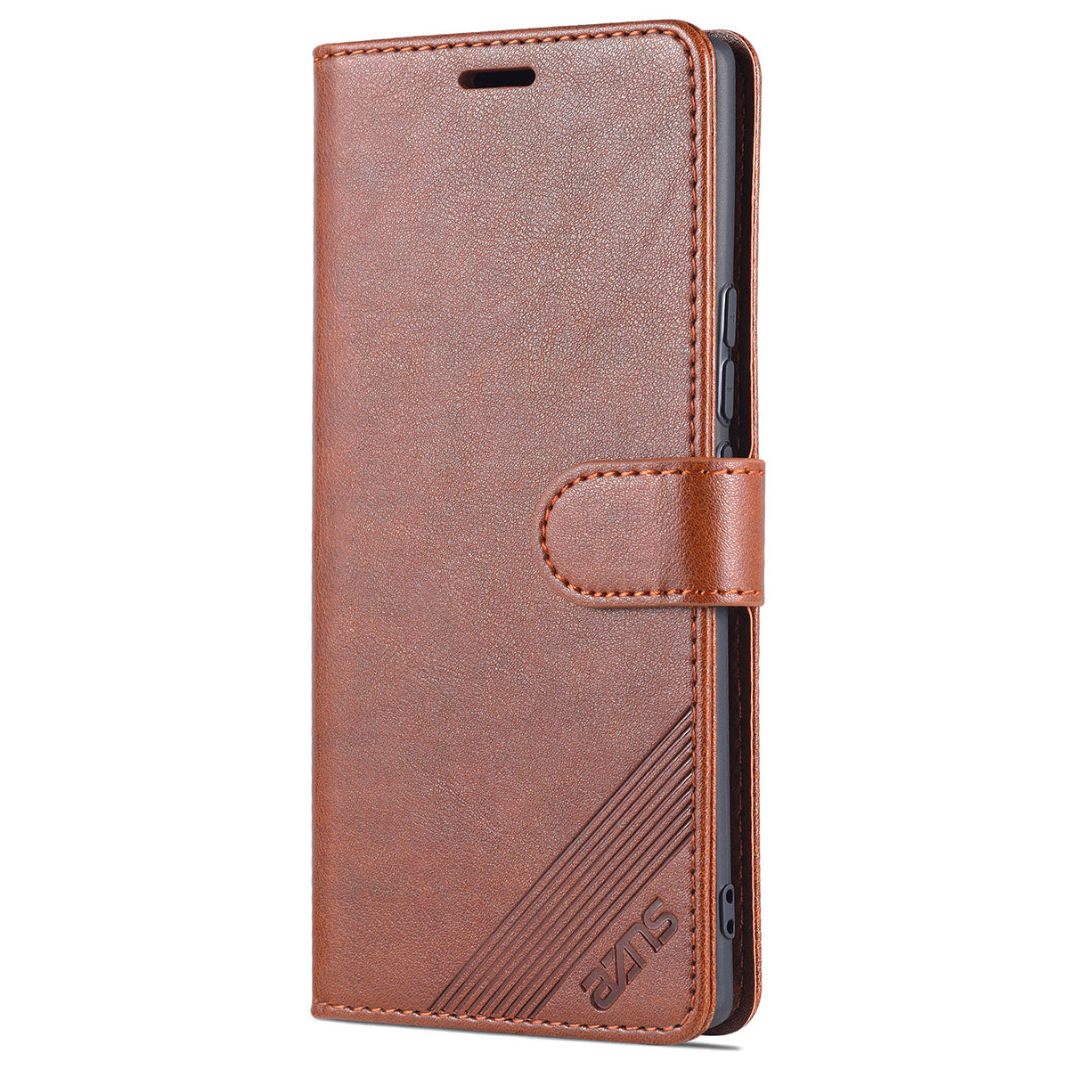 AZNS Stylish Textured PU Leather Stand Wallet Case Magnetic Clasp Shock-absorption Cover for Honor 60