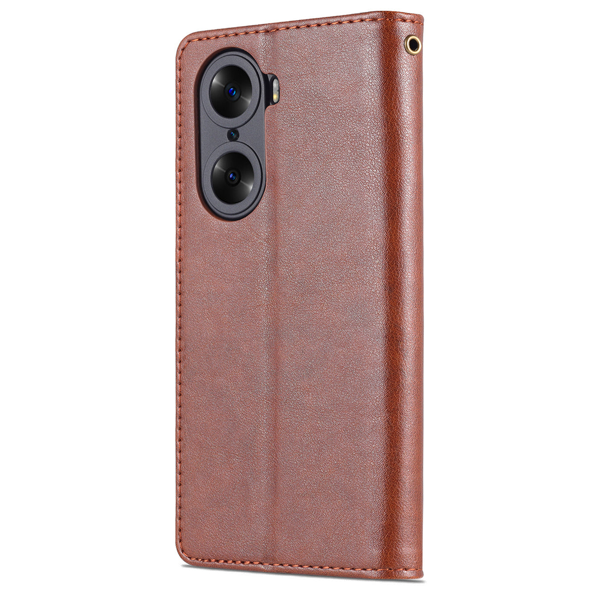 AZNS Stylish Textured PU Leather Stand Wallet Case Magnetic Clasp Shock-absorption Cover for Honor 60