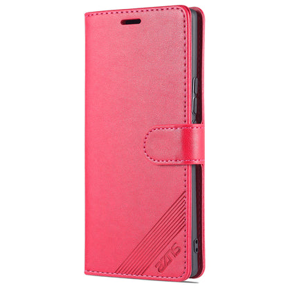 AZNS Stylish Textured PU Leather Stand Wallet Case Magnetic Clasp Shock-absorption Cover for Honor 60