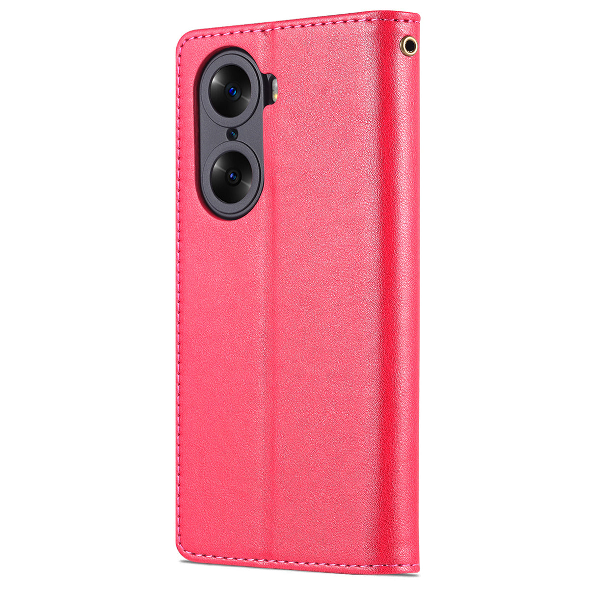 AZNS Stylish Textured PU Leather Stand Wallet Case Magnetic Clasp Shock-absorption Cover for Honor 60