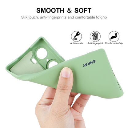 ENKAY HAT PRINCE Liquid Silicone Smartphone Shell Anti-Drop Shockproof Cellphone Bag Case Precise Cutout Hole Opening Phone Cover for Honor 60