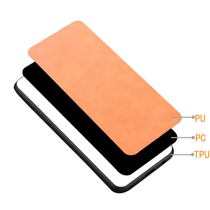 Stitching Line Lightweight Retro Textured PU Leather Coated PC + TPU Phone Cover Case for Honor 50