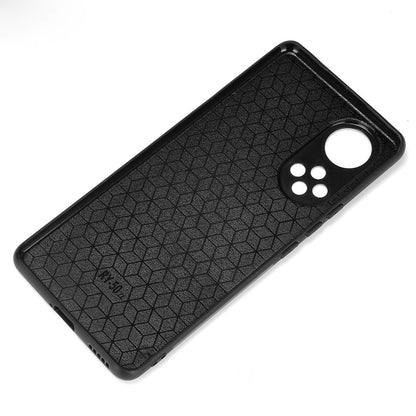 Stitching Line Lightweight Retro Textured PU Leather Coated PC + TPU Phone Cover Case for Honor 50