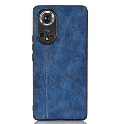 Stitching Line Lightweight Retro Textured PU Leather Coated PC + TPU Phone Cover Case for Honor 50